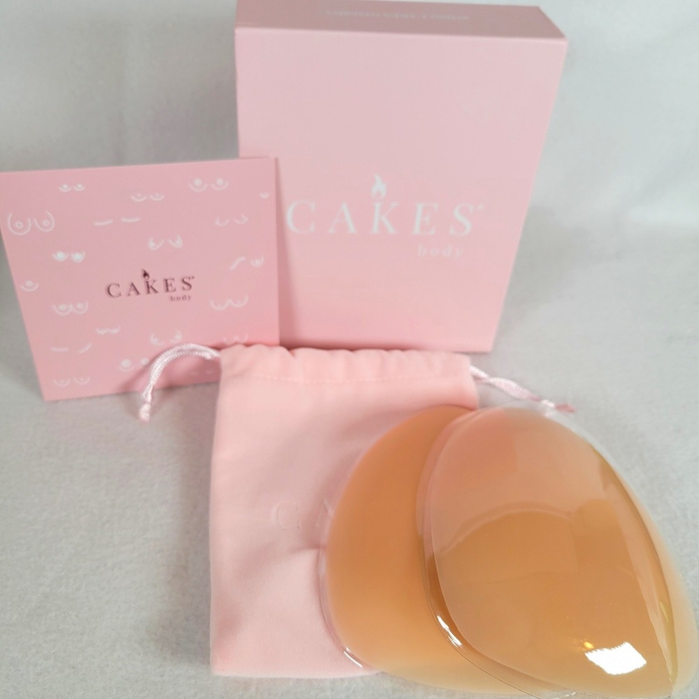 Cakes Body Womens Nipple Covers Reusable Silicone Grippy Size Plus Honey